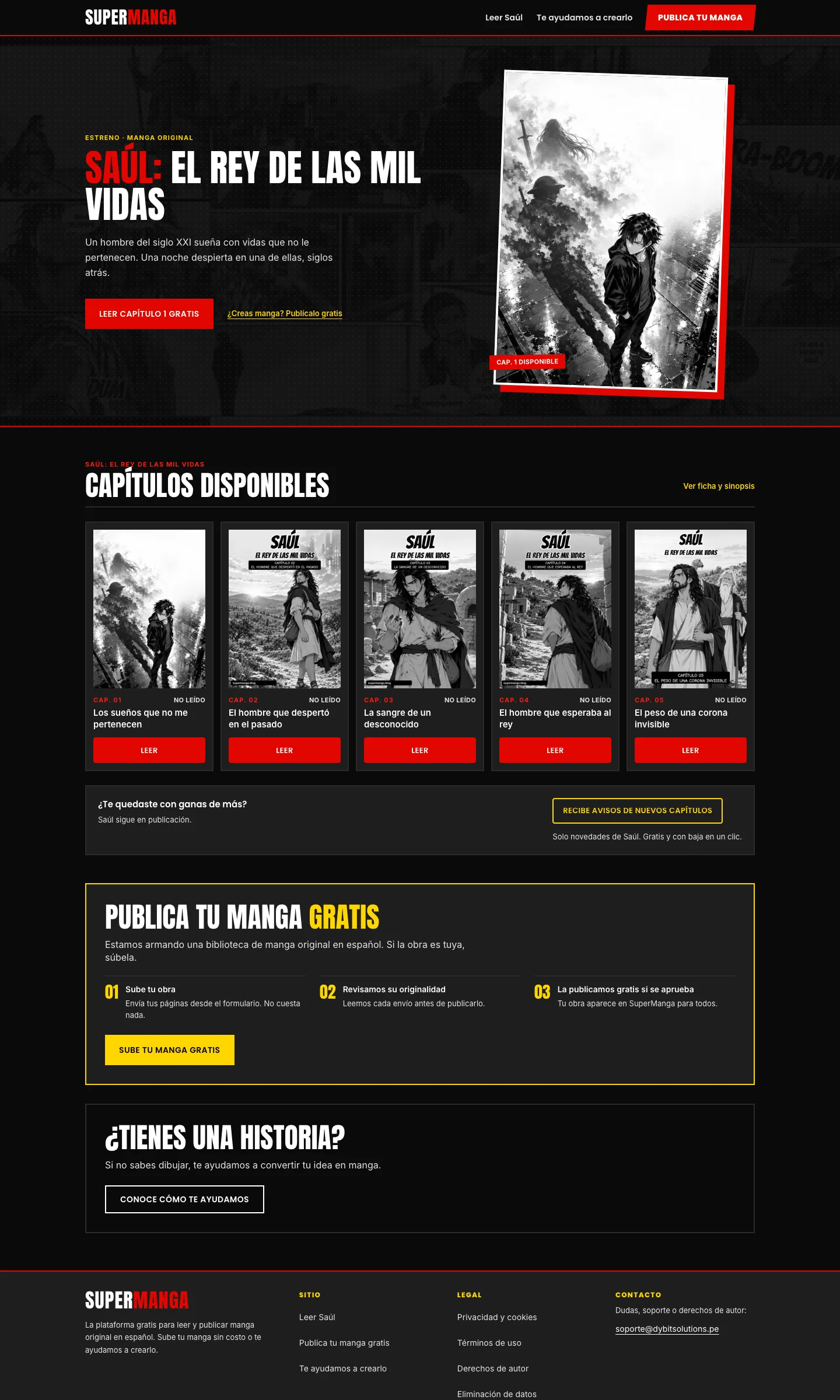 Captura del sitio SuperManga